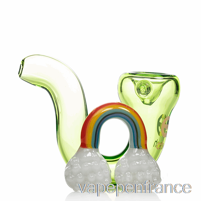 Cheech Glass Rain 'n' Rainbows Pipe à Main Stylo Vape Vert Transparent